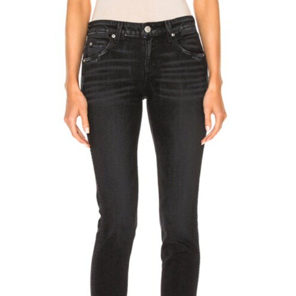 AMO Stix Crop Ink Denim